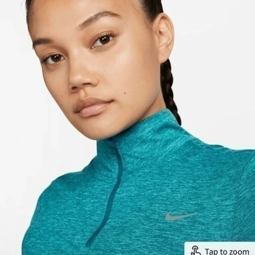 NIKE Womens Element Dri Fit Teal half zip training top - 1X‎